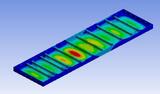 Finite element result contour on a plate