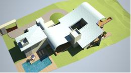 Residential plan and roof render