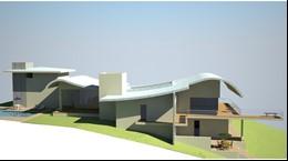 Section render with curved roof geometry