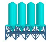 Industrial steel support model