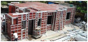 Aluminum formwork installed at the IREO Housing Project