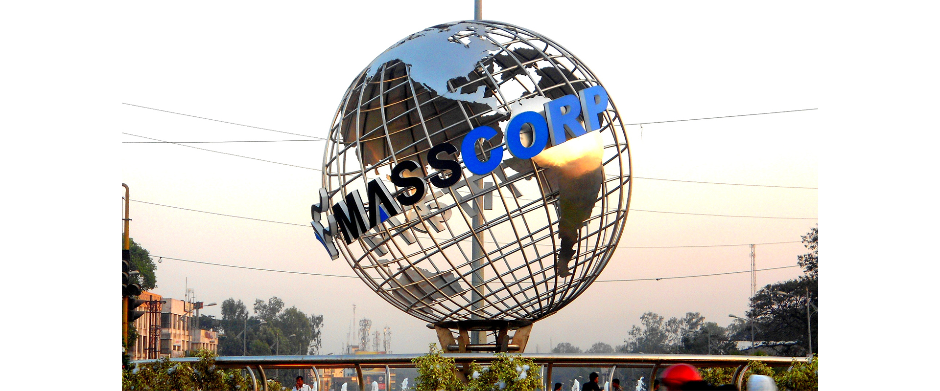 Open steel globe structure from Vaishali's PCMC Akurdi project archive